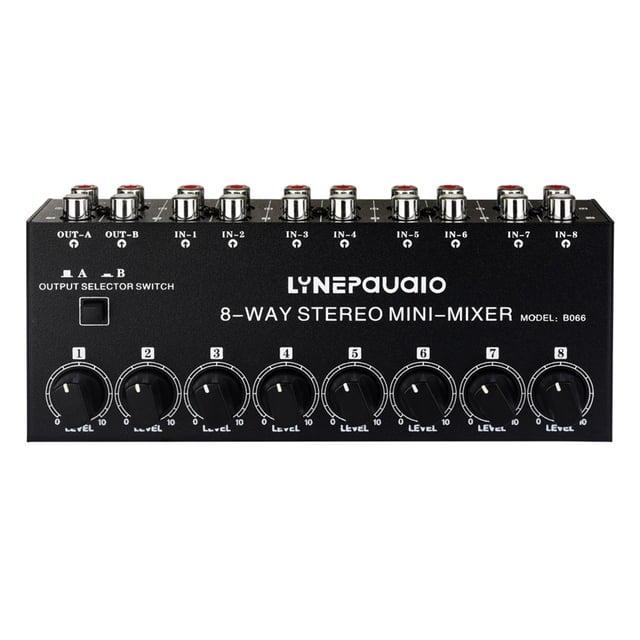 lionlar 8 in 2 Out AV Switch RCA Switcher Audio Distribution Speaker 8-Channel L/R Audio