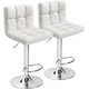 thumbnail image 1 of JJUN Bar Stools Modern Pu Leather Swivel Adjustable Hydraulic Bar Stool Square Counter Height Stool Set of 2 (White), 1 of 8