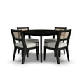 thumbnail image 2 of Homestyles Brentwood 5-Piece Mid-Century Wood Round Dining Set in Black, 2 of 4
