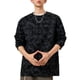 thumbnail image 3 of Sudadera sin capucha para hombre, estilo casual, a la moda, con cuello redondo, holgada, de gamuza, con lazo, manga larga, para jóvenes, blusas activas, camisetas para hombre., 3 of 6