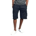 thumbnail image 3 of TQWQT Mens Sweat Shorts Dressy Casual Cargo Shorts Drawstring Elastic Waist Athletic Workout Gym Hiking Shorts with 5 Pockets Navy X2XL, 3 of 9