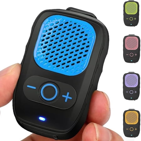 Wearable Speaker, 30H Working Time Clip- Jobsite Pro Water-Resistant Portable Speaker -- Built-in Mic for Hands-Free Music and Calls, Blue, Non-