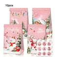 thumbnail image 2 of maskred Snowflake Christmas Gift Bag With Cute Sticker Small Christmas Gifts Beautiful Patterns Candy Gift Style 1, 2 of 6