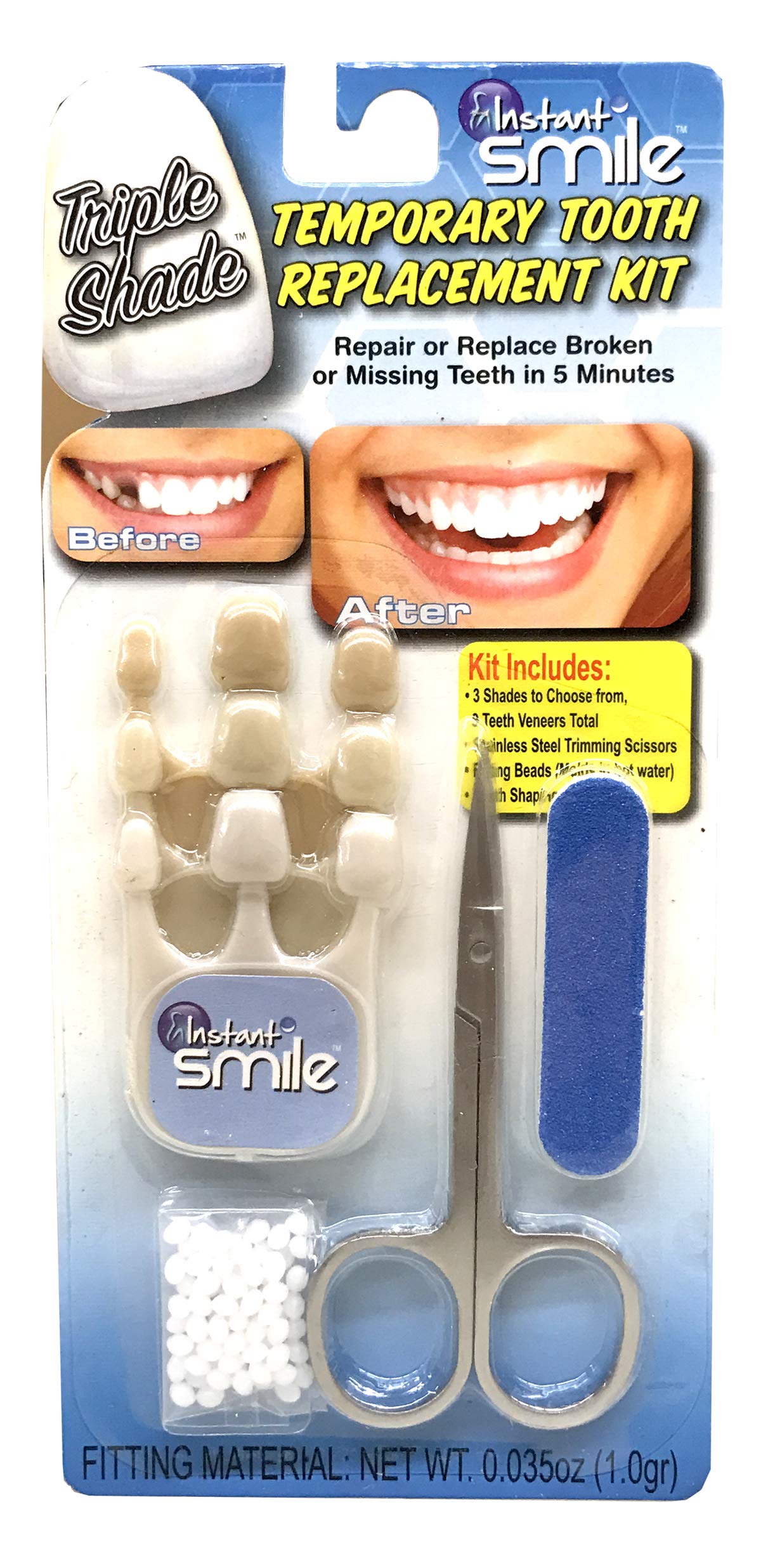 Instant Smile Triple Shade Temporary Tooth Kit Replace A Missing