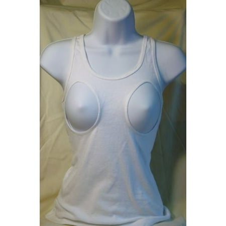 Milkshirt Breastfeeding Nursing Tank Top Undershirt (Large (8-12), White Regular