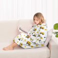 thumbnail image 4 of Cartoon Construction Vehicles Stars White Pattern Blanket Hoodies for Kids 6-13YR Oversize Wearable Blanket Hoodies for Boys Girls Teens, 4 of 7