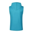 thumbnail image 5 of Blczomt Men's Tank Top Summer Workout Hoodie Casual Sleeveless Gym Blue Button Shirts, 5 of 5