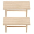 thumbnail image 2 of 2Pcs Mini Maison Table Décor Mini Modèle de Meubles en Bois Simulation Modèle de Table de Thé, 2 of 9