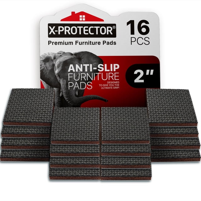 Protectores para muebles X-Protector, 16 piezas, patas de goma antideslizantes de 5 cm
