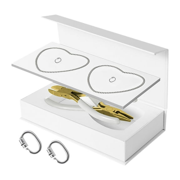 freneci 2Pcs Permanent Bracelets Kit Relationship with Lock Clasps Couples Bracelets 1 Pair