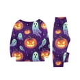 thumbnail image 5 of Halloween Family Matching Pajamas Sets, Halloween Family Spooky Loungewear Indoor, Pumpkin Ghost Holiday PJS Sleepwear, Seasonal Halloween Party Family for Home Relaxing Casual Daily Wear, 5 of 7