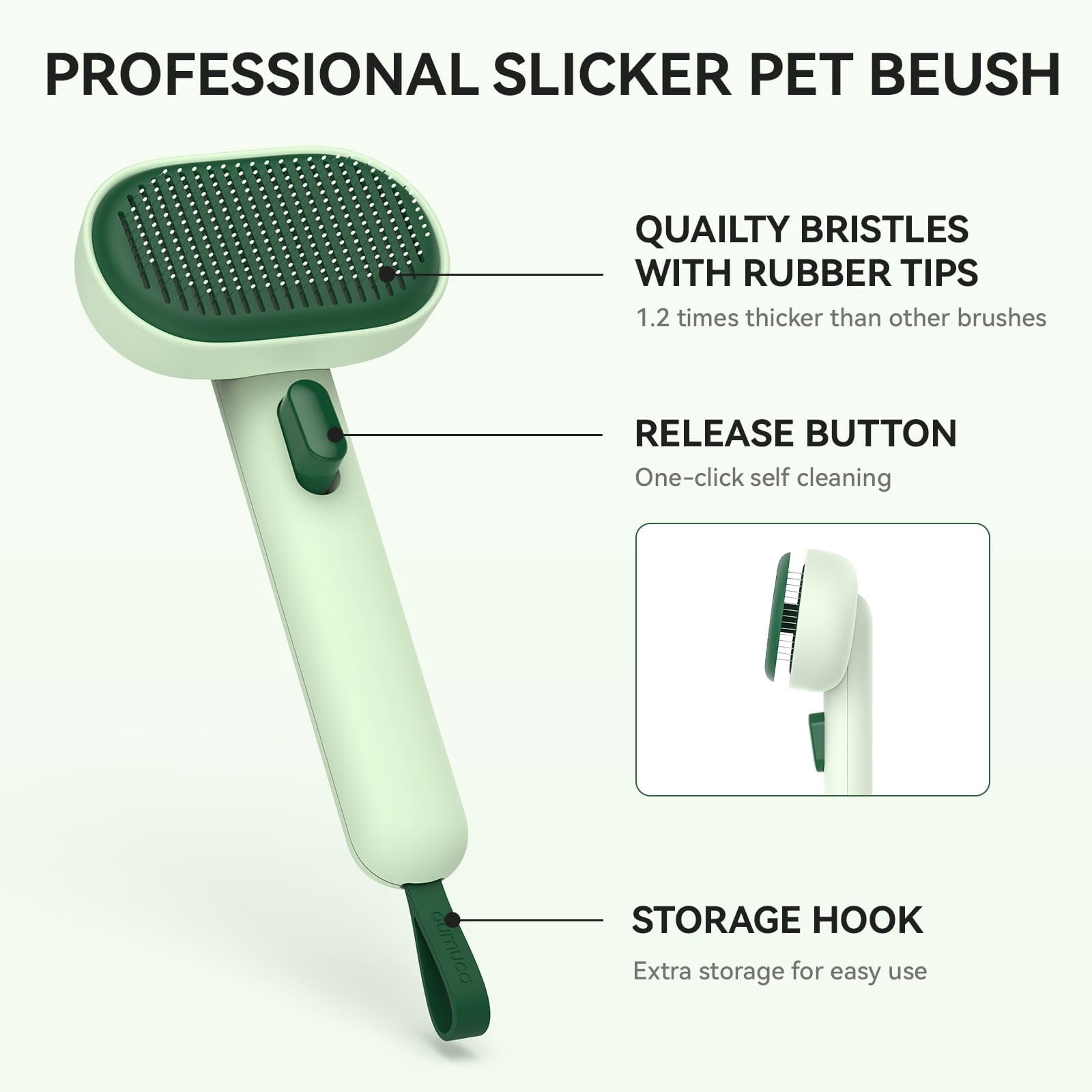 Cat Brush for Shedding, Cat Brushes for Indoor Cats, Cat Brush for Long or Short Haired Cats, Cat Grooming Brush Cat Comb for Kitten Rabbit Massage Removes Loose Fur