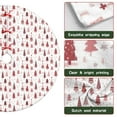 thumbnail image 6 of Christmas Tree Skirt,Pink Christmas Tree Pattern Christmas Tree Decor with Red Ribbon Ties,Round Shape,Christmas Decorations for Home 36"x36", 6 of 7