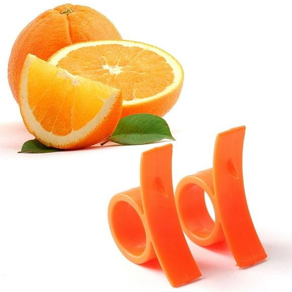 2Pcs Orange Citrus Peelers And Apple Slicer Core Remover with Stainless Steel Blade Dishwasher Safe Plastic Easy Slicer Cutter