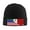 Black, variant on America-Mexican Flag Beanie Hat Men Women Warm Printed Cap Knit Beanies Hats Outdoor Winter Red