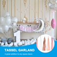 thumbnail image 5 of Uxcell Tassel Garland Banner Tissue Paper Tassels Party Decorations DIY Kits for Wedding Birthday White/Coral/Rose Gold/Light Pink, 5 of 6