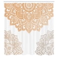 thumbnail image 2 of Ambesonne Flora Shower Curtain, South Mandala Design Print, 69"Wx84"L, Sand Brown, 2 of 4