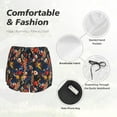 thumbnail image 4 of Pofeuu Orchids Flowers Print Women's Athletic Shorts Running Workout Shorts Tummy Control Quick Dry Gym Shorts with Pockets Double layer sports shorts-Medium, 4 of 7