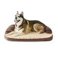 thumbnail image 3 of Vibrant Life Large Round Corner Sofa Style Dog Bed, Brown, 32" x 42", 3 of 6