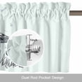 thumbnail image 6 of Mushroom Kitchen Curtain Valances for Windows Farmhouse Short Curtains, Black Lines Botanical Butterfly Spring Floral Rod Pocket Valance Curtain for Bedroom Cafe Living Room 42"x12", 6 of 8