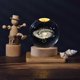 thumbnail image 5 of 3D Galaxy Crystal Ball Lamp Lasers Engraving Night Light with Wooden Base for Bedroom Decor, Holiday Gifts, 5 of 5