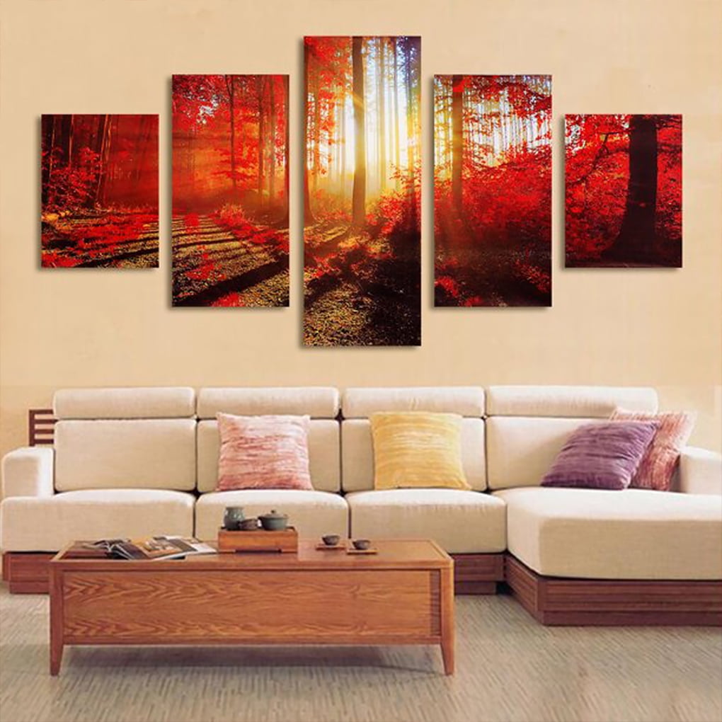 5pcs Unframed Modern Art Oil Painting Print Canvas Picture Home Wall Room Decor 