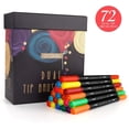 thumbnail image 5 of Gc Quill 72 Colors Dual Tip Watercolor Markers Set, Fine & Brush Tip Art Pens for Coloring, Paper Crafts, Drawing, Journaling and Calligraphy, 5 of 5