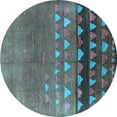 thumbnail image 1 of Ahgly Company Indoor Round Solid Light Blue Modern Area Rugs, 8' Round, 1 of 4
