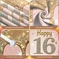 thumbnail image 3 of Pink Theme Happy 16th Birthday Banner Gold Glitter Sweet 16 Banner Decor Star Pattern 16th Birthday Party Banner for Sweet 16 Party Teen Birthday Celebration Girls Party, 3 of 7