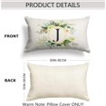 thumbnail image 6 of Monogram Letter J Throw Pillow Covers Floral 12x20 Inch, Greenery Spring Pillows Decorative Throw Pillows Pillowcase Summer Farmhouse Decor for Couch Sofa, Family Last Name Initial Pillow Case, 6 of 6