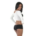 thumbnail image 2 of Your Contour White Bolero Long Sleeve ARM Shapewear Tank, Slimming Arm Shaper Crop Top, Cami Shaper with Long Sleeve, 2 of 3