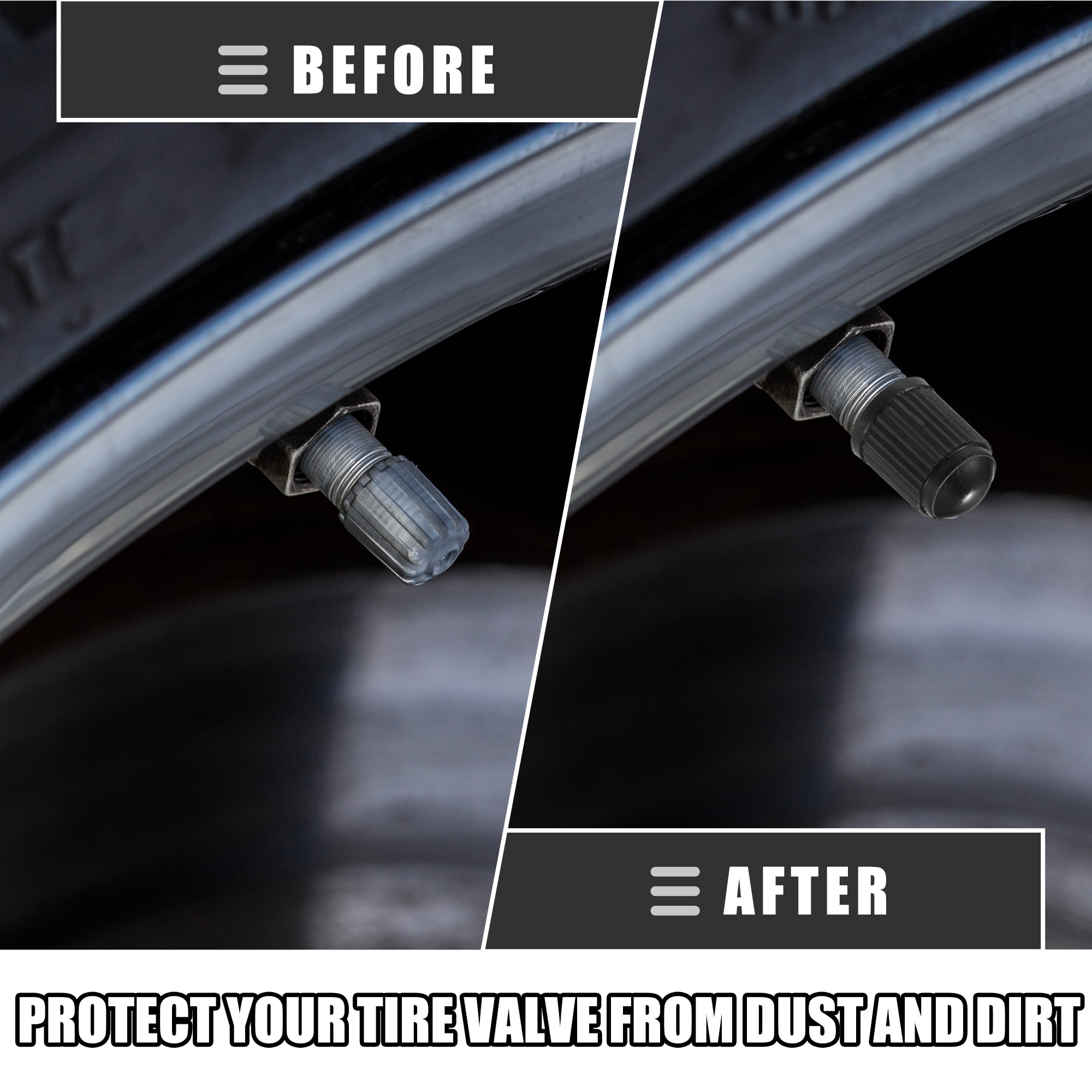 Unique Bargains Universal Car Tire Valve Stem Caps for Cars SUVs Bikes Trucks 500