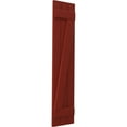 thumbnail image 3 of Ekena Millwork 10 1/2"W x 42"H Americraft Three Board (2 Batten) Exterior Real Wood Joined Board-n-Batten Shutters w/ Z-Bar (Per Pair), Pepper Red, 3 of 10