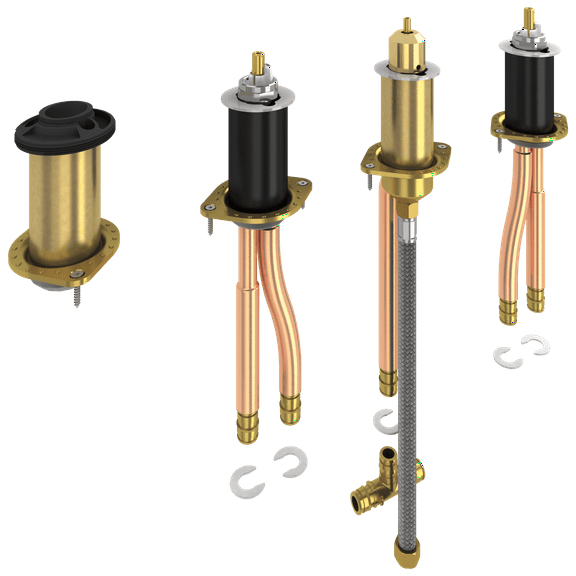 Delta R4707-MF, Chrome Black Valve, 4 Pieces