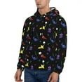 thumbnail image 3 of Lsque Pikmin Pattern Casual Men's Hoodie,Hooded Sweatshirt with Kangaroo Pocket,Pullover Hoodie-Medium, 3 of 8