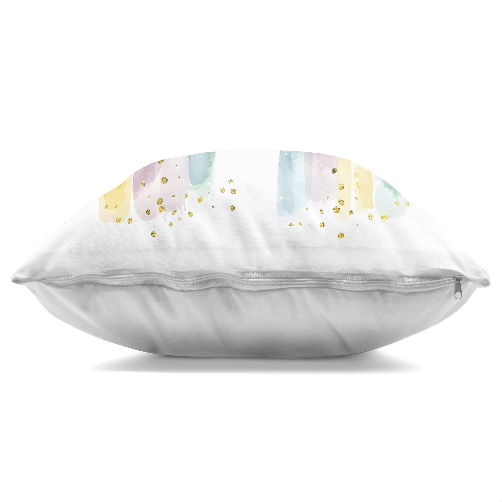 Stupell Industries Pastel Rainbow with Gold Accents Decorative Printed Throw Pillow, design by Creative Studio