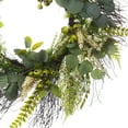 thumbnail image 2 of Enova Home 24" Artificial Eucalyptus Leaves Wreath with Green Berry for Festival Celebration Front Door Wall Window Party Decoration, 2 of 3