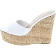 thumbnail image 2 of BAMBOO Women's Clear Band Platform Wedge Slide, 2 of 7