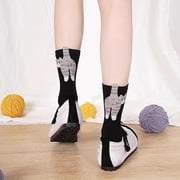 Cute Cat Socks with Balls 3D Funny Black Cat Cute Unique Fuzzy Balls Novelty Animal Fun Crew Cotton Sock for Women