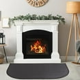 thumbnail image 1 of CHUANK Résistant au Feu pour Foyer Demi-Rond Coussins de Foyer pour Poêle à Bois Tapis Protecteur de Plancher Noir pour BBQ Extérieur Fumoir Niveau A Double Face Ignifuge 19.7 x 39.4 Pouces, 1 of 8