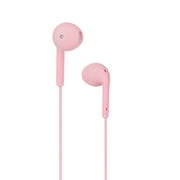 U19 3.5mm Wired Earbuds Earphones with Noise Canceling Microphone (Pink)