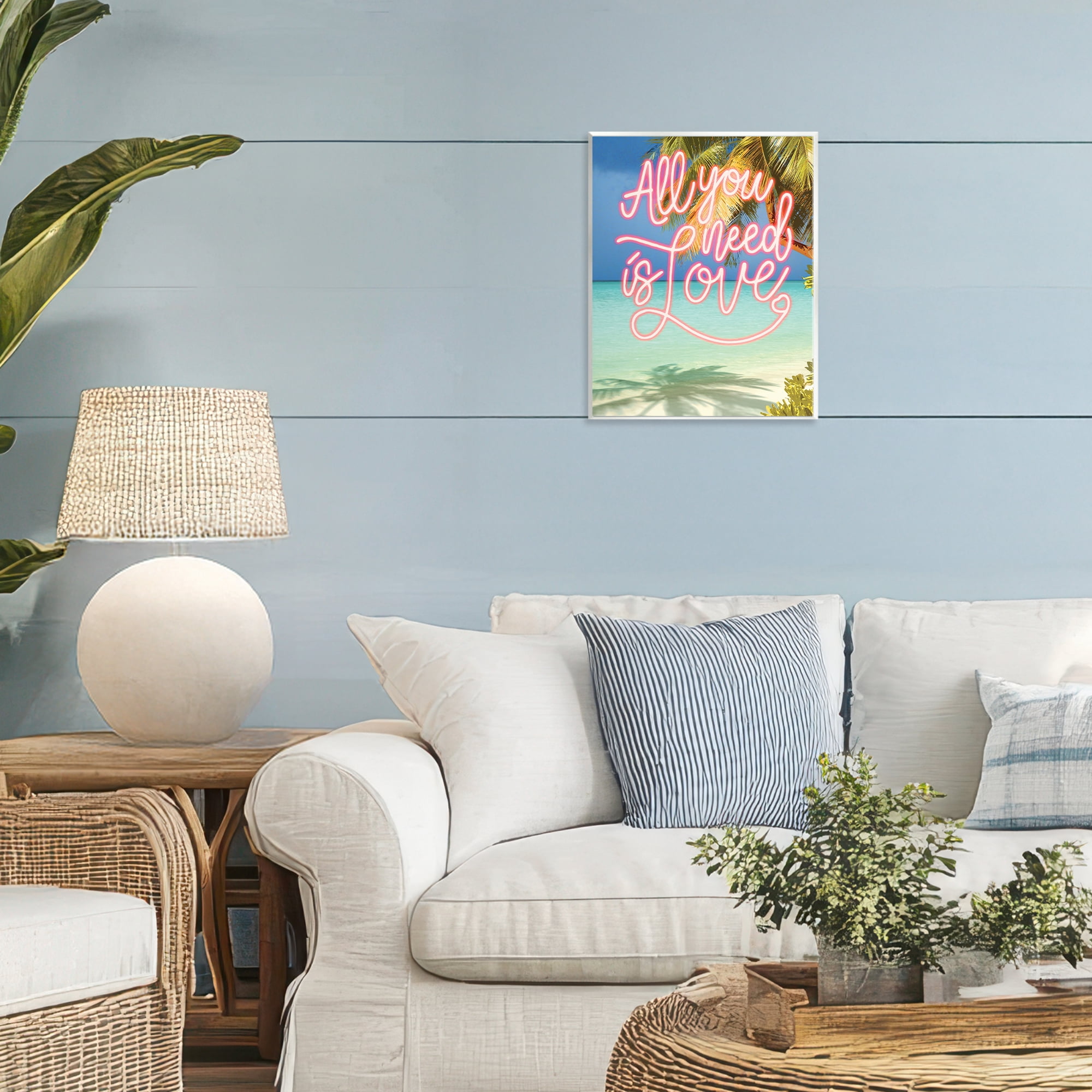 Stupell Industries Tropical All You Need Is Love Wall Plaque Art, design by Amber Sterling