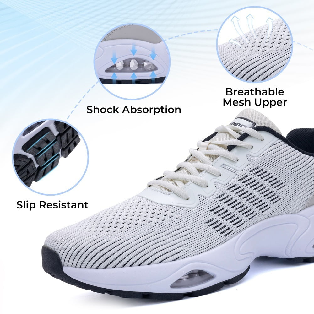 AHUSIR Men's Tennis Running Shoes Breathable Athletic Training Walking Sneakers for Gym Jogging Sports US 7-13