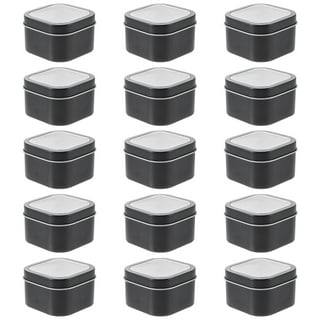 Hearth & Harbor 8 oz, 24 Pack Black and White Abstract DIY Candle Containers with Lids - Tin Candle Jars for Making Candles - Metal Candle Jars - Bulk