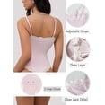thumbnail image 5 of SMZ Lace Body Suit Square Neck Tops for Women Sleeveless Spaghetti Strap Tank Top Bodysuits for Women Sexy Jumpsuit, 5 of 7