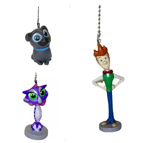 Puppy Pals Master Bob Hissy & Bingo Fan Lamp Pull Chain Pvc Figure Figurine New