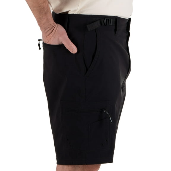 Men's Realtree Hybrid Fishing Shorts, Black, S