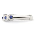 thumbnail image 4 of 925 Sterling Silver Blue Cubic Zirconia Cz Heart Adjustable Toe Ring Open Midi, 4 of 10