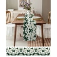 thumbnail image 3 of ERUNPONLY Summer Flower Table Runner - 36 Inch Long Lily Floral Watercolor Plant Country Cotton and Linen Blended Dress Scarves Farmhouse Table Runner for Kitchen Dining, Coffee Table, 13" x 36", 3 of 8