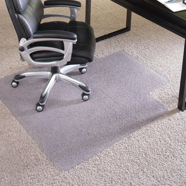 Tapis de Chaise à Poils Extra Hauts ES Robbins Everlife, 45"x53 Pouces, Transparent